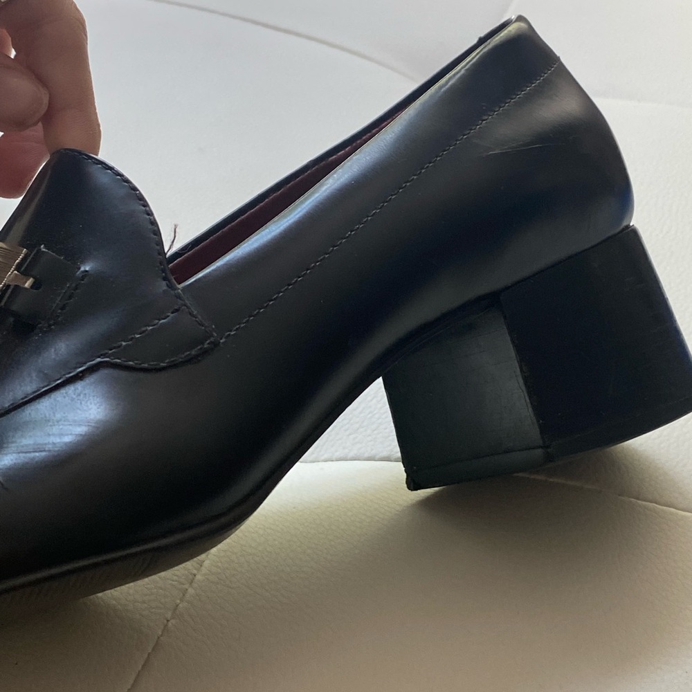 Vintage Ralph Lauren Black Heeled Loafers - Picture 13 of 15